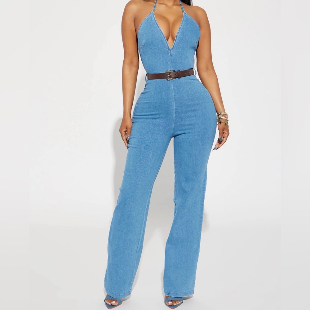 Fashion Nova Denim Jumpsuit